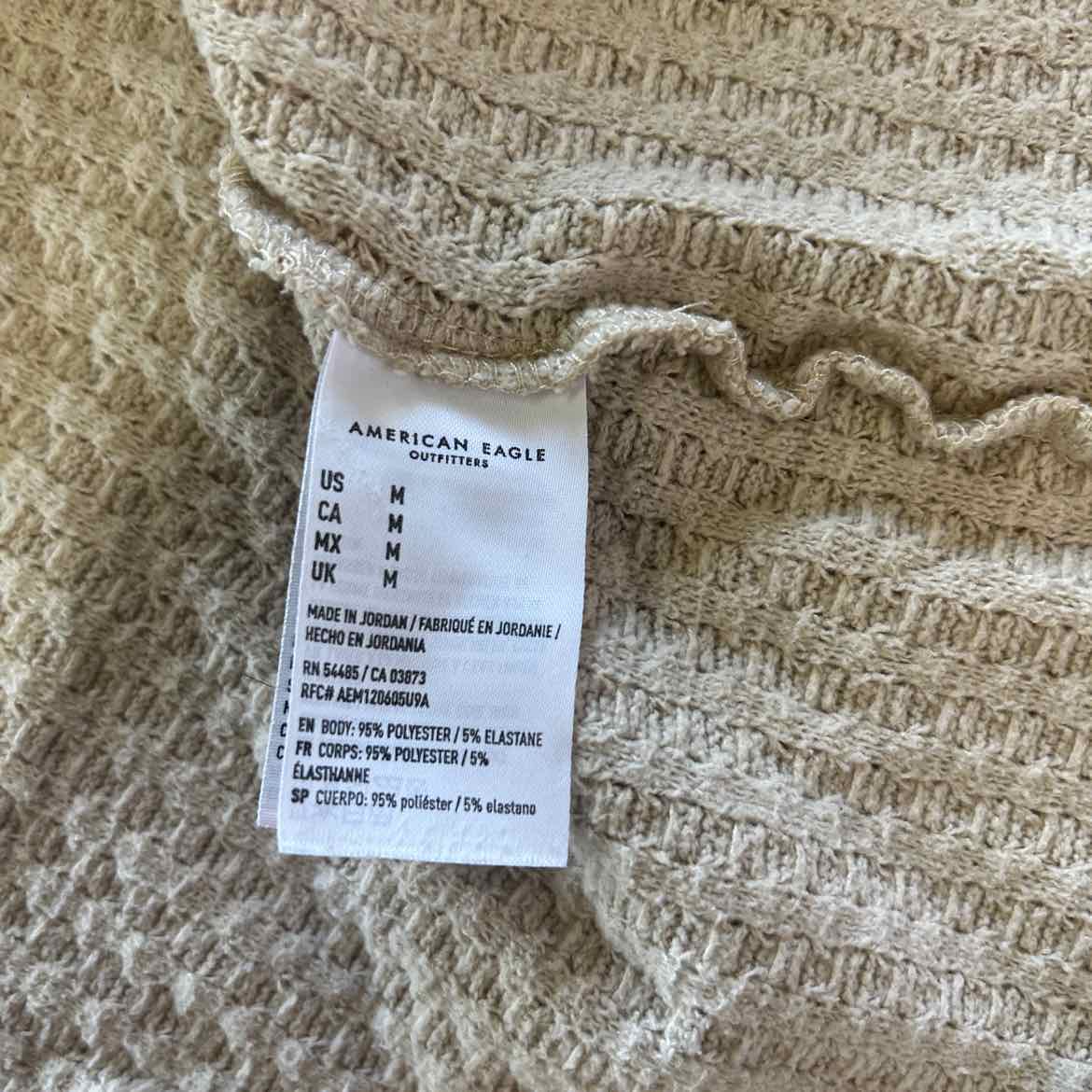 American Eagle Size M Cream Preloved Cardigan