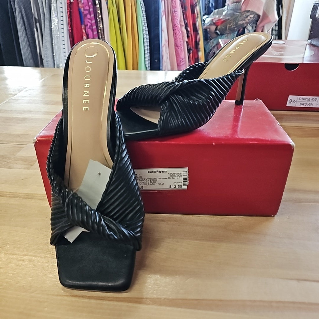 Journee Collection Journee Collection Womens Gre Black 8.5M