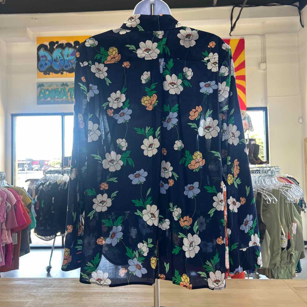 Talbots Size XLP Blue Preloved Button Down LS