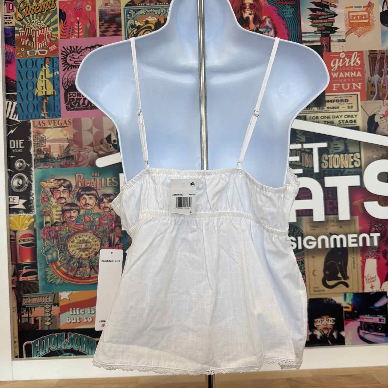 Madden Girl Size L Cotton Babydoll Top