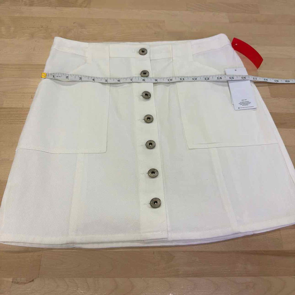 Hurley Juniors' Tracy Button-Front Mini Skirt - White
