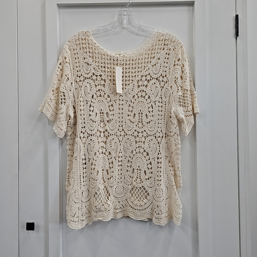 Adiva Size XL Off White Blouse