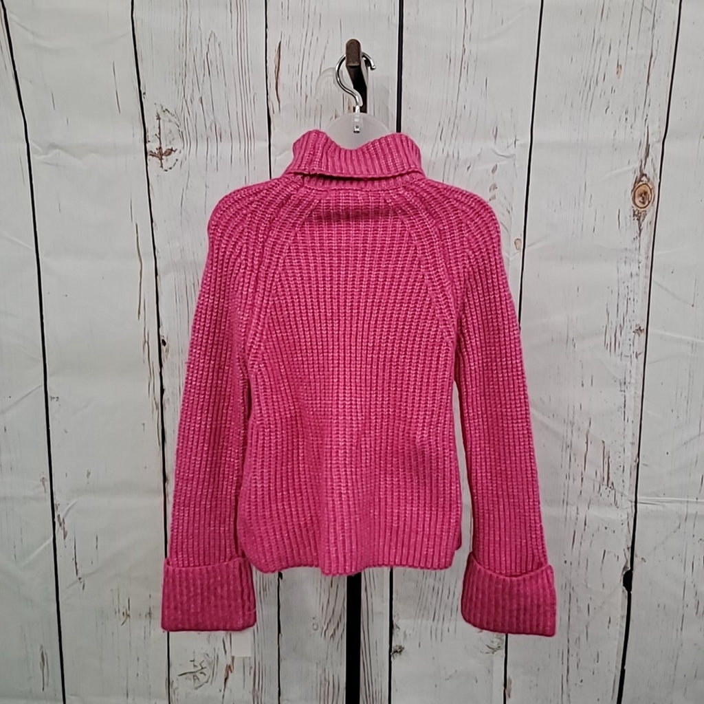 ultra flirt Size M Juniors' Ribbed Turtleneck Sweater - Pink Peacock NWT