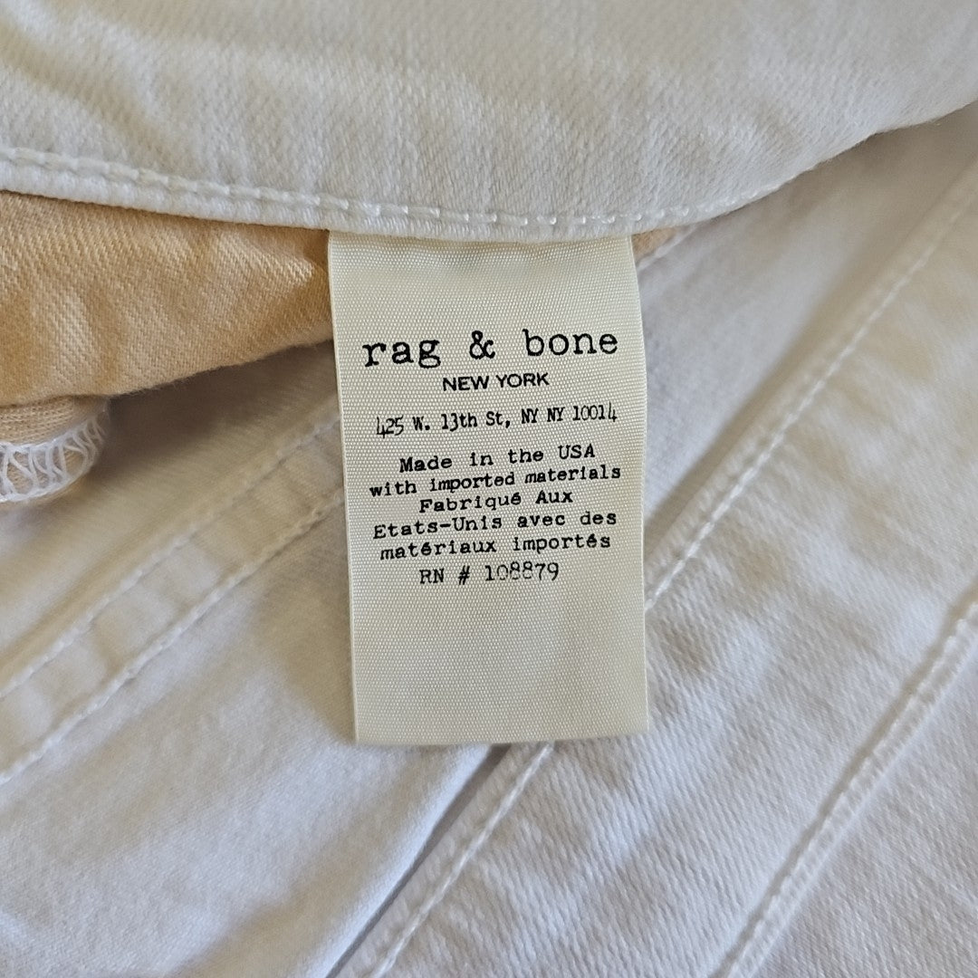 Rag & Bone Size 29 White Preloved Pants
