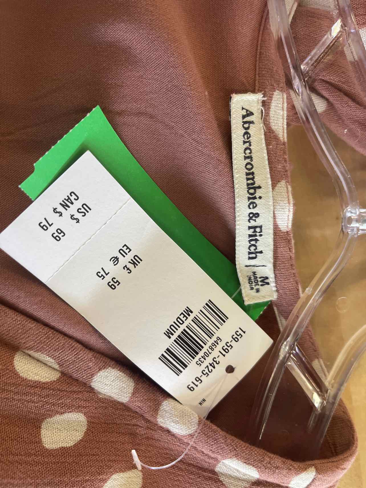 Abercrombie & Fitch Size M Mauve/white New Dress