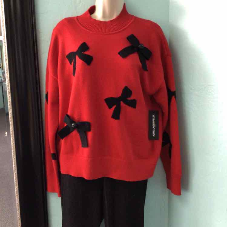 Karl Lagerfield Size L Red New Sweater