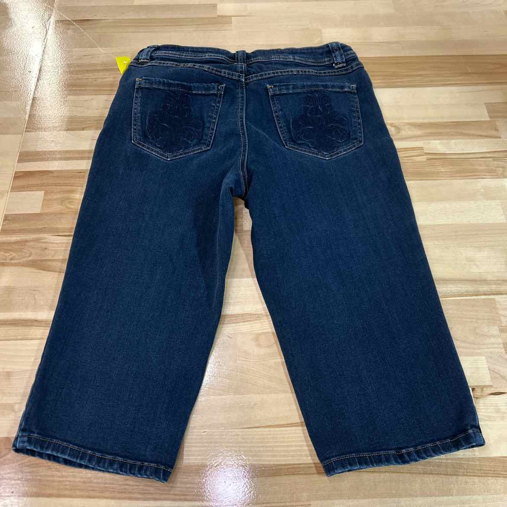 INC Size 8 Blue Denim Preloved Capris