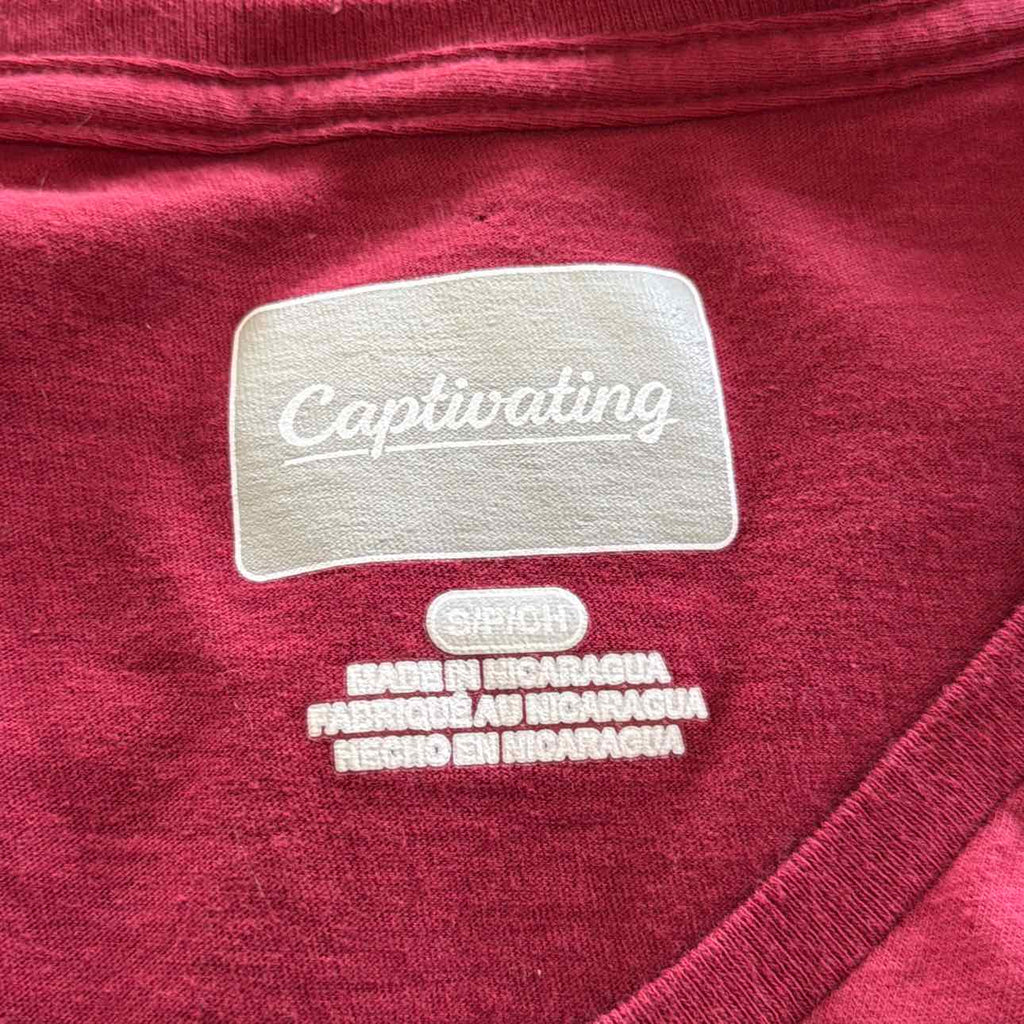 ASU Size S Burgandy Preloved T-Shirt SS