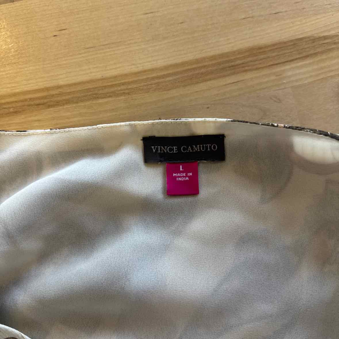 Vince Camuto Size L Brown Blouse