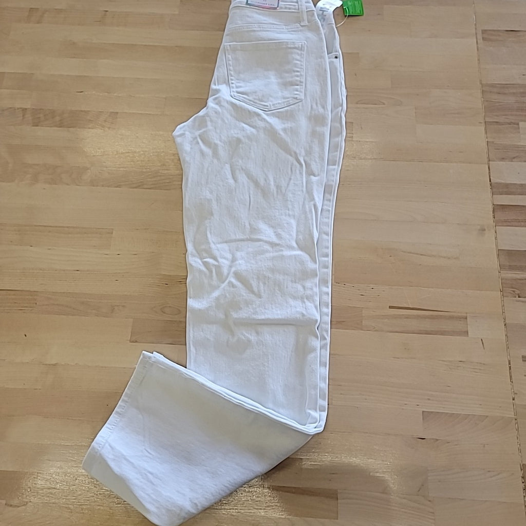 tinceltown Size 1 White Relaxed Ripped High-Rise Straight-Leg Jeans  NWT