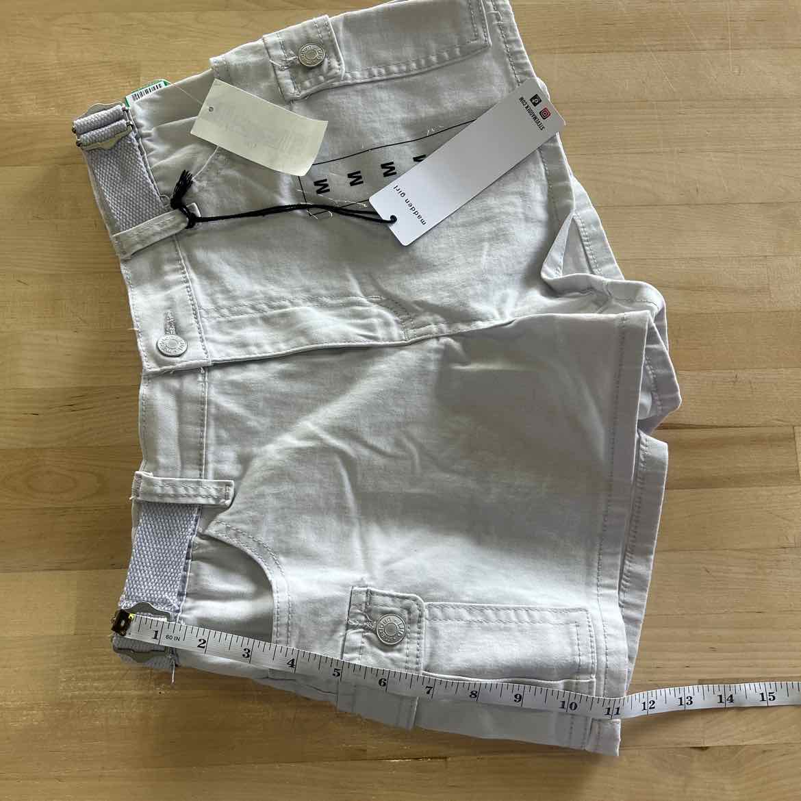 Madden Girl Juniors' High Rise Utility Shorts - Nimbus Cloud - M