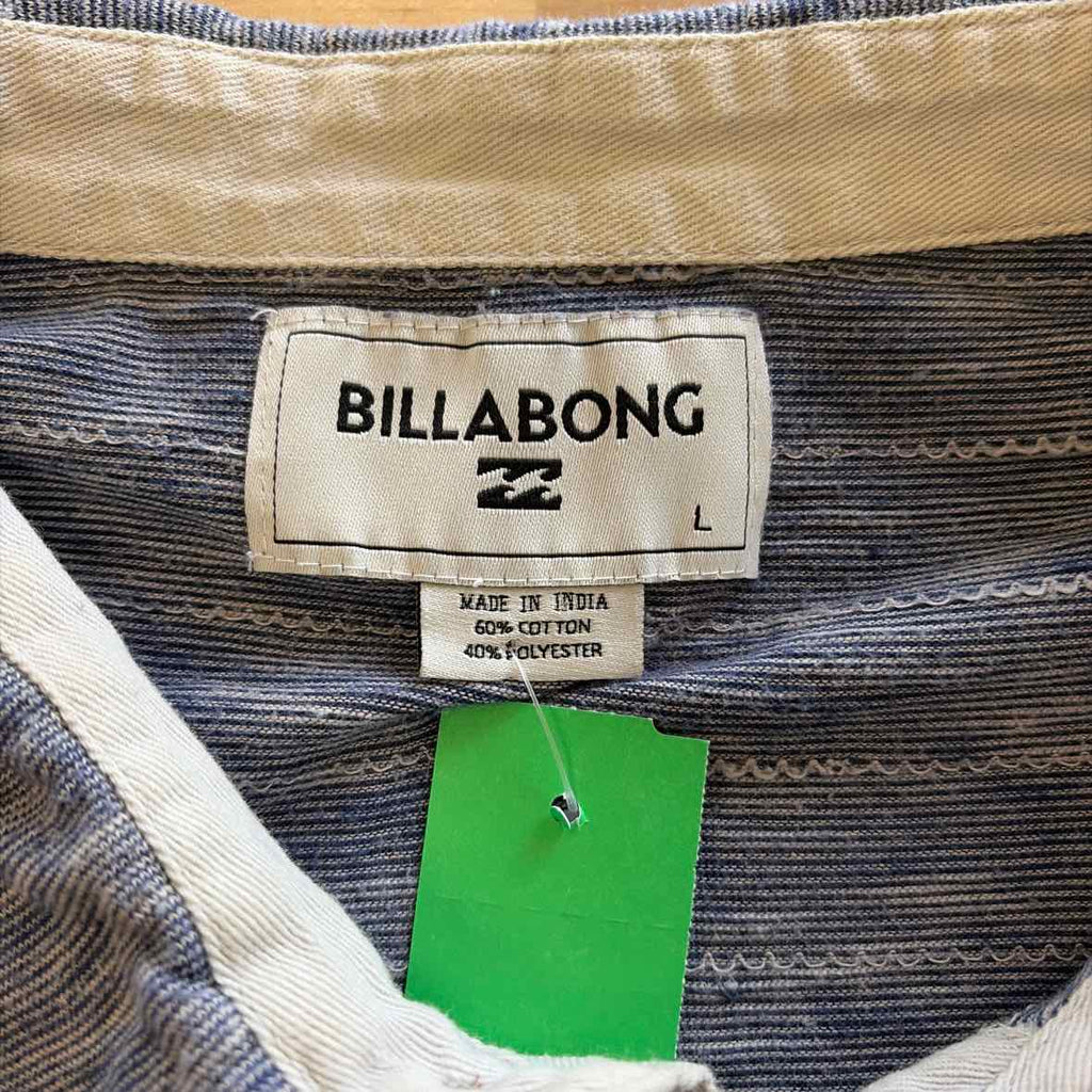billabong Size L Blue Preloved MENS Polo