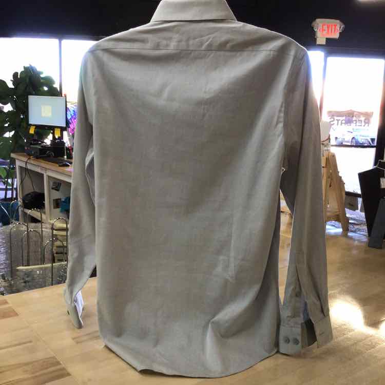 Calvin Klein Size L Gray New MENS Button Down Shirt