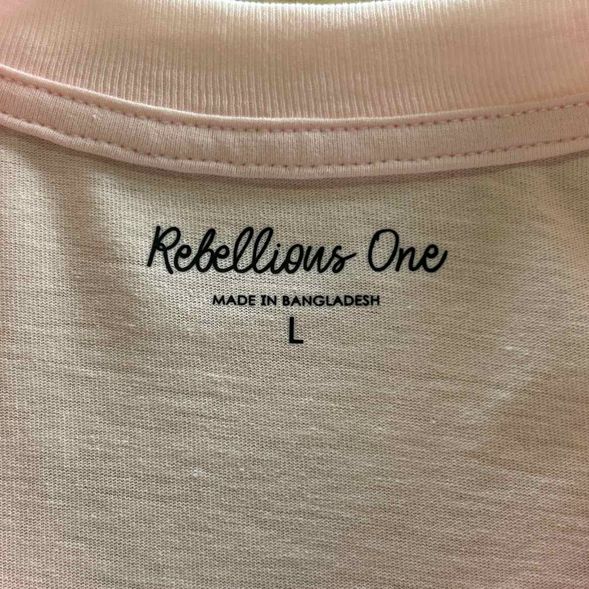 Rebellious One Size L Pink T-shirt