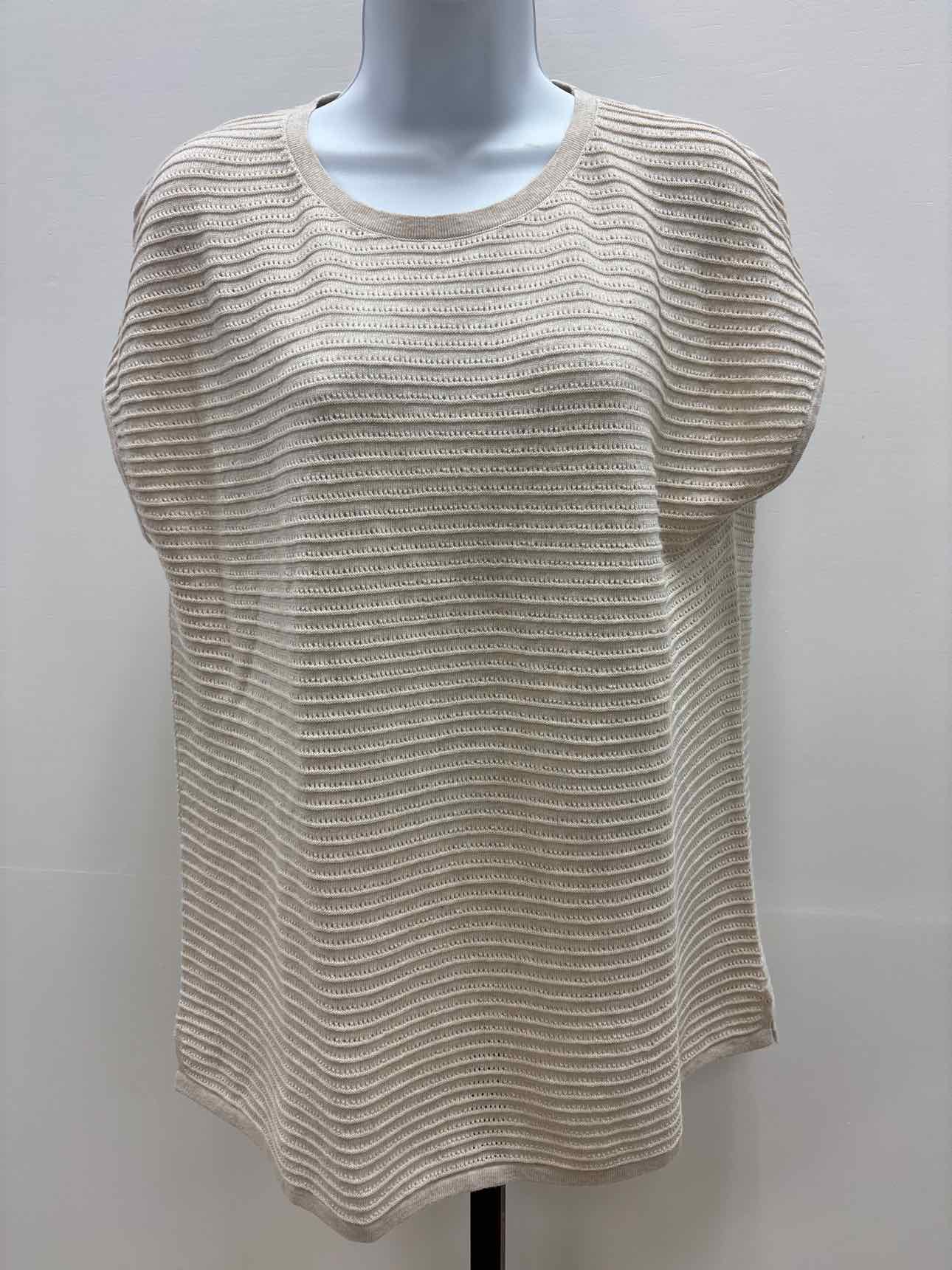 J Jill Size M Gray & Beige Knit New Knit Top