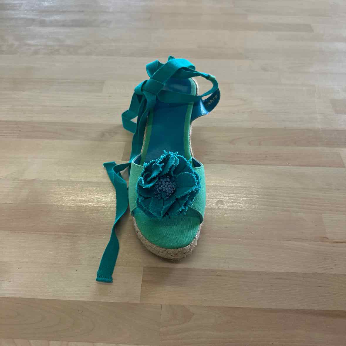 Boden Shoe Size 9 Teal Wedges