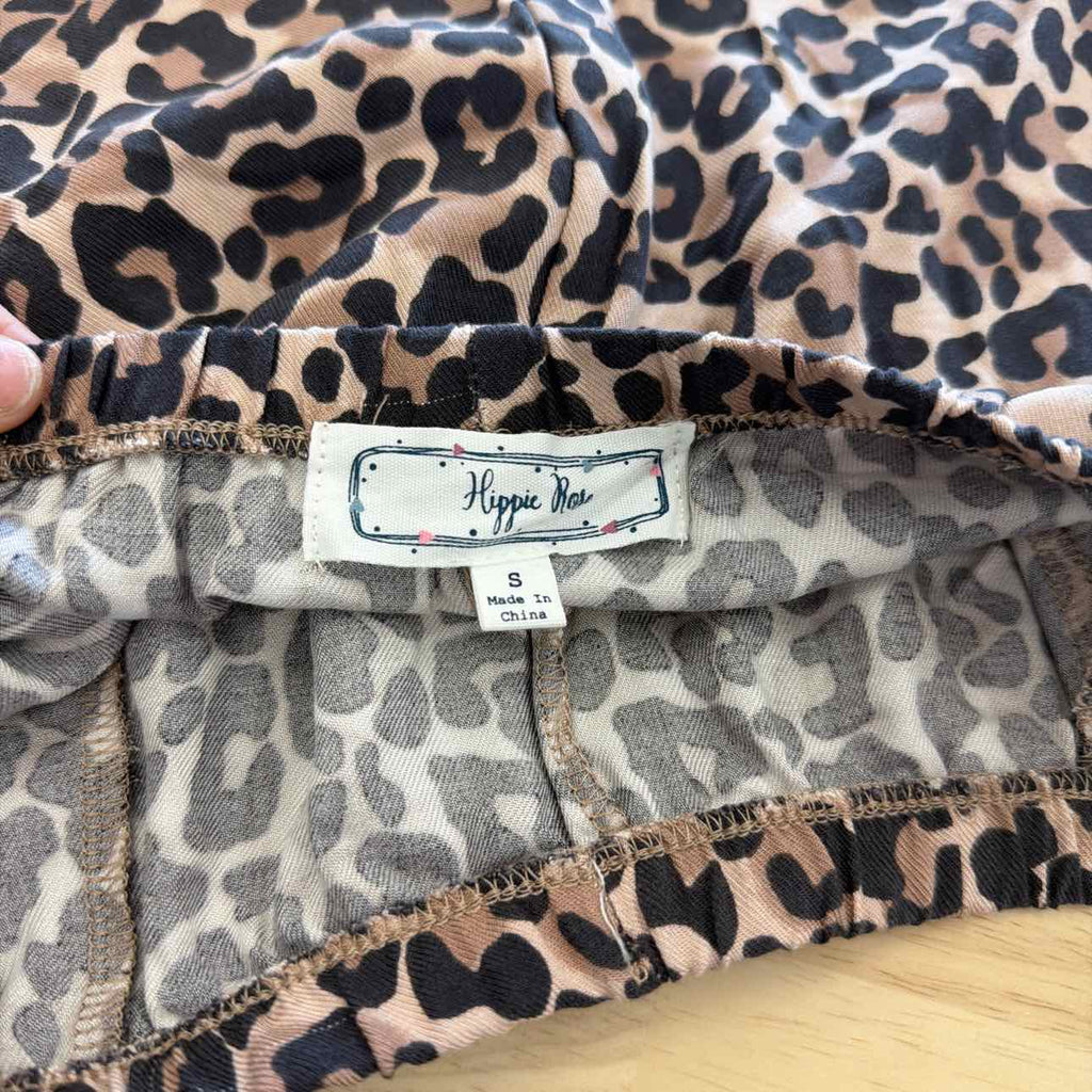 hippie rose Women Size S  Brown New Shorts  Leopard Pull-on Drawstring Shorts