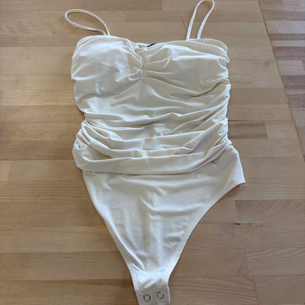Express Size S Cream Used Bodysuit