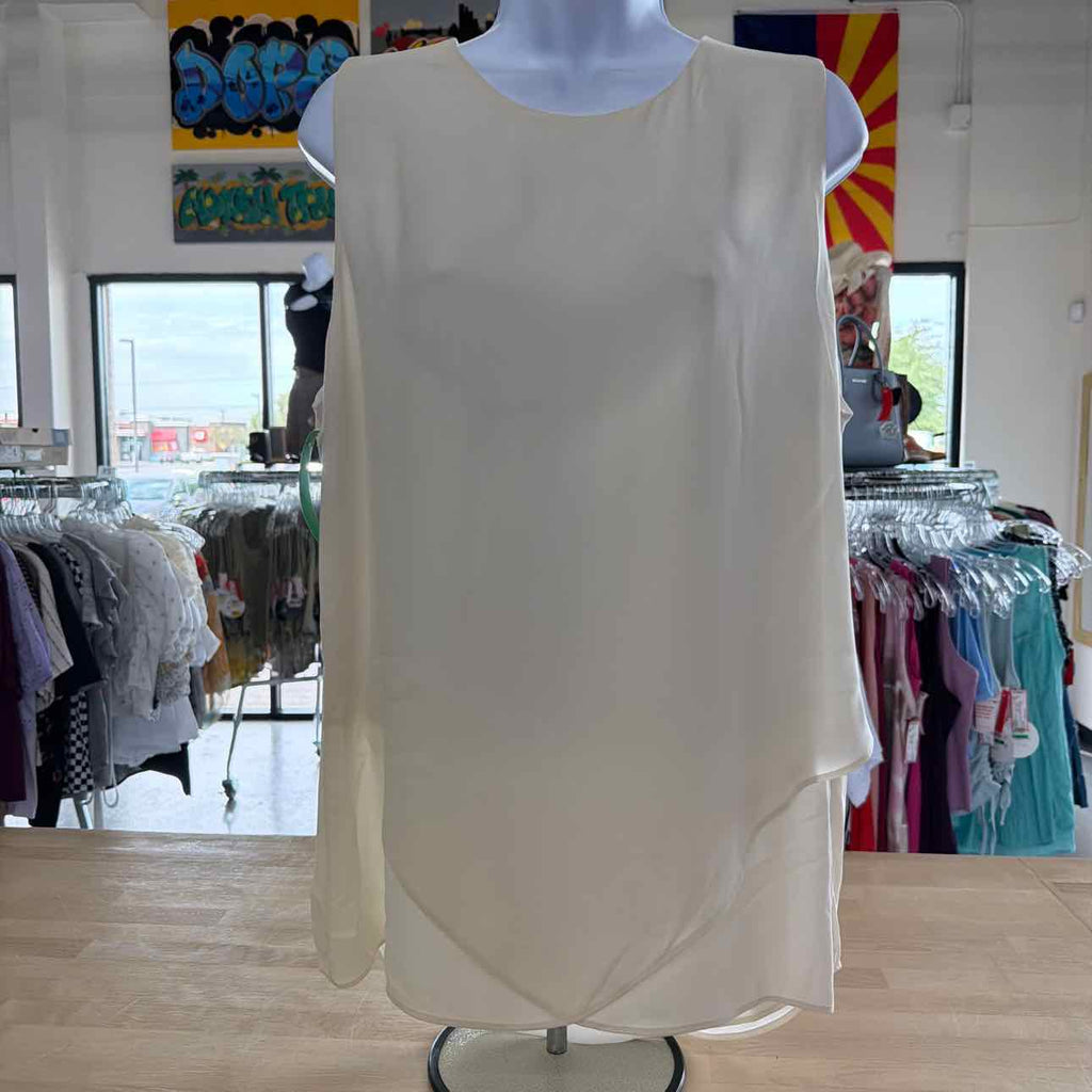 Chico's Size L Cream Preloved Sleeveless