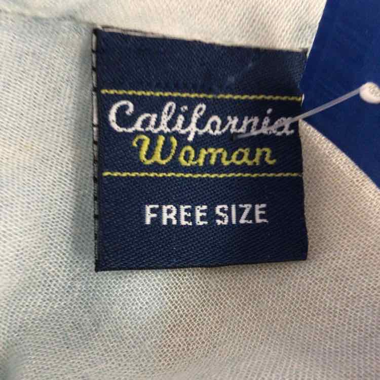 California Woman Size Free size Blue Preloved Blouse LS