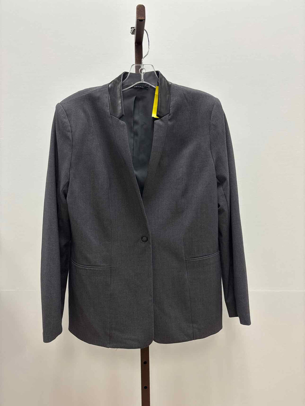Tahari Size 8 Charcoal Polyester Blend Preloved Jacket