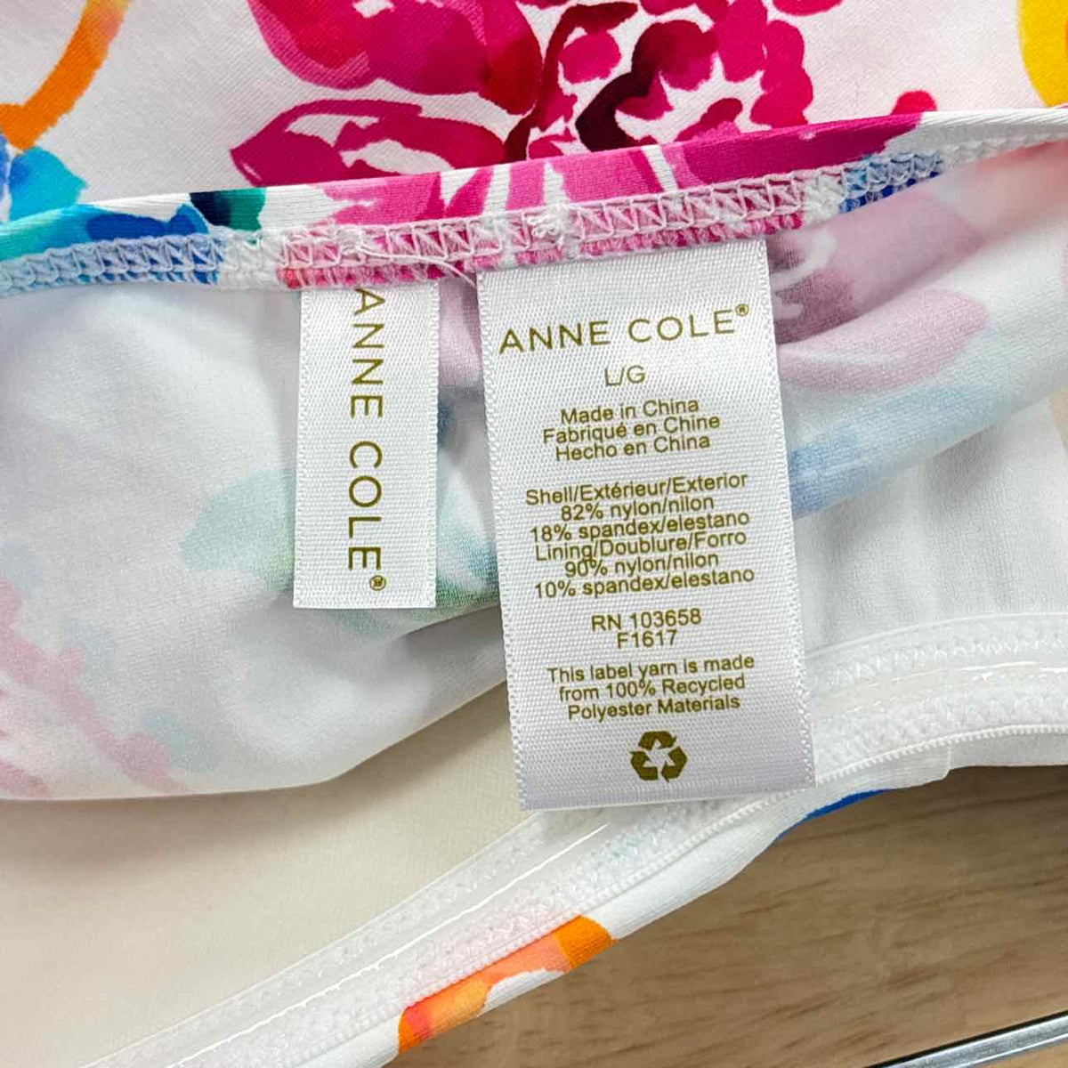 Anne Cole Size L Multi-Color New Swimsuit Bottom/Top