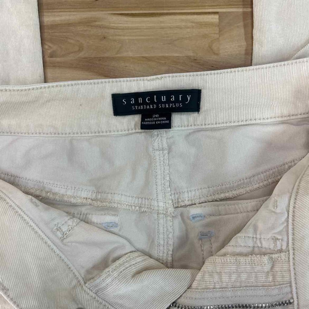Santuary Size 26 Green Corduroy Pants