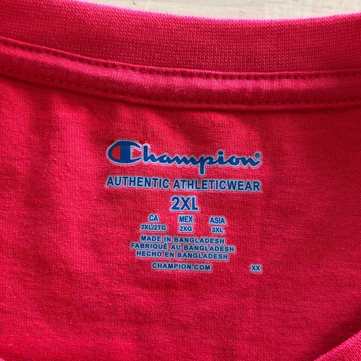 Champion Size 2XL Red New MENS T-shirt