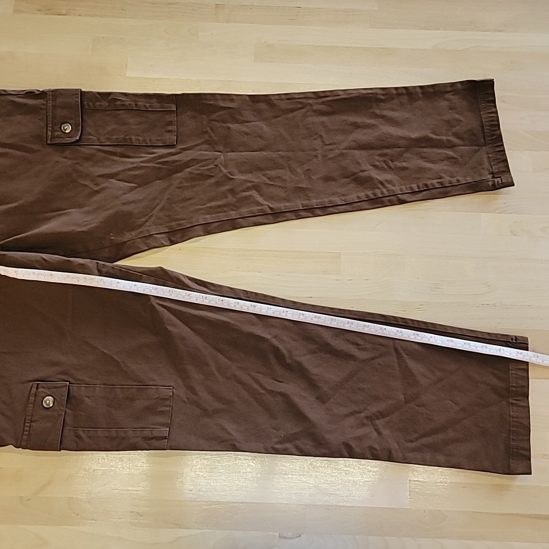 Club Room Men's Size 36 Regular-Fit Stretch Cargo Pants - Classic Brown