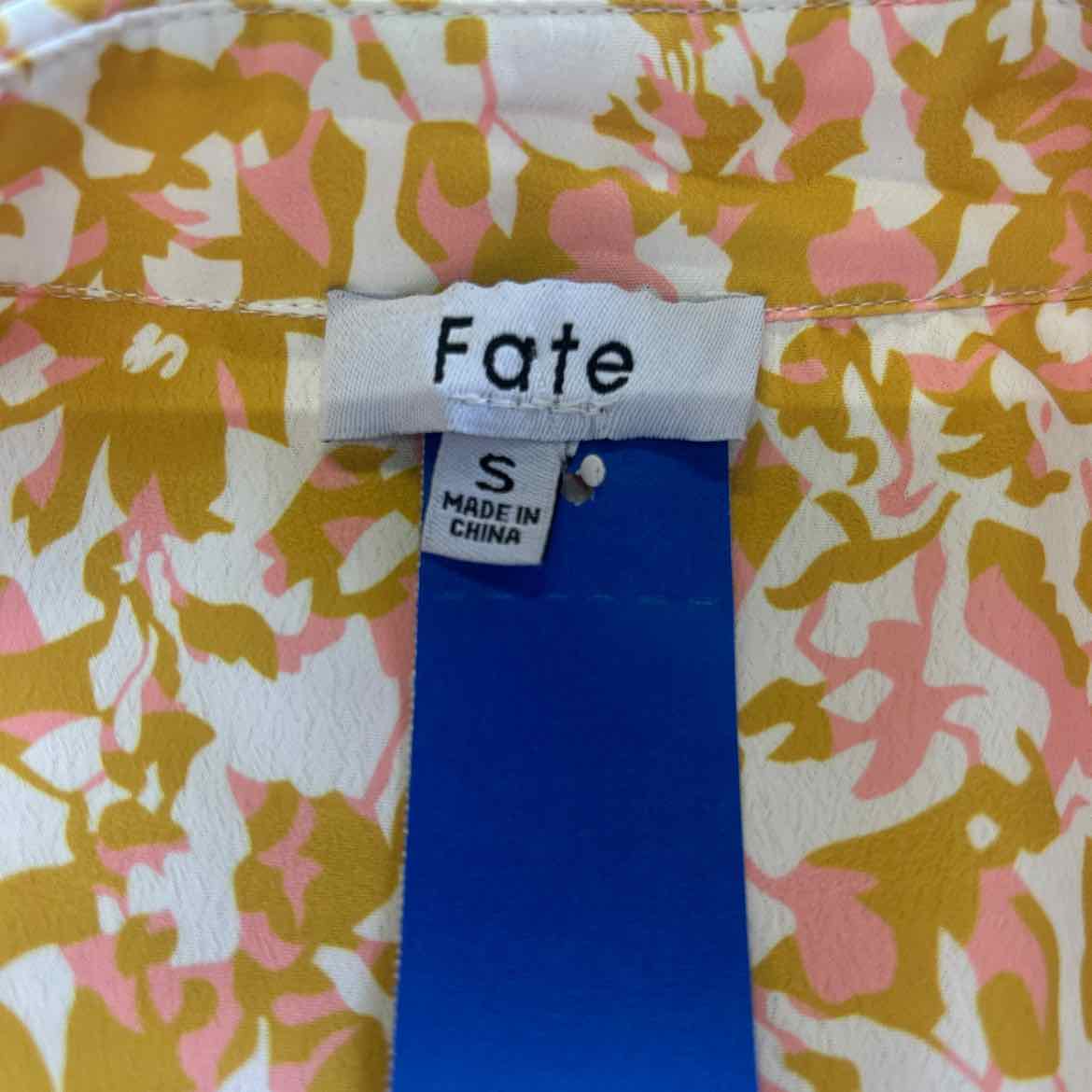 Fate Size S Yellow Button Down Shirt