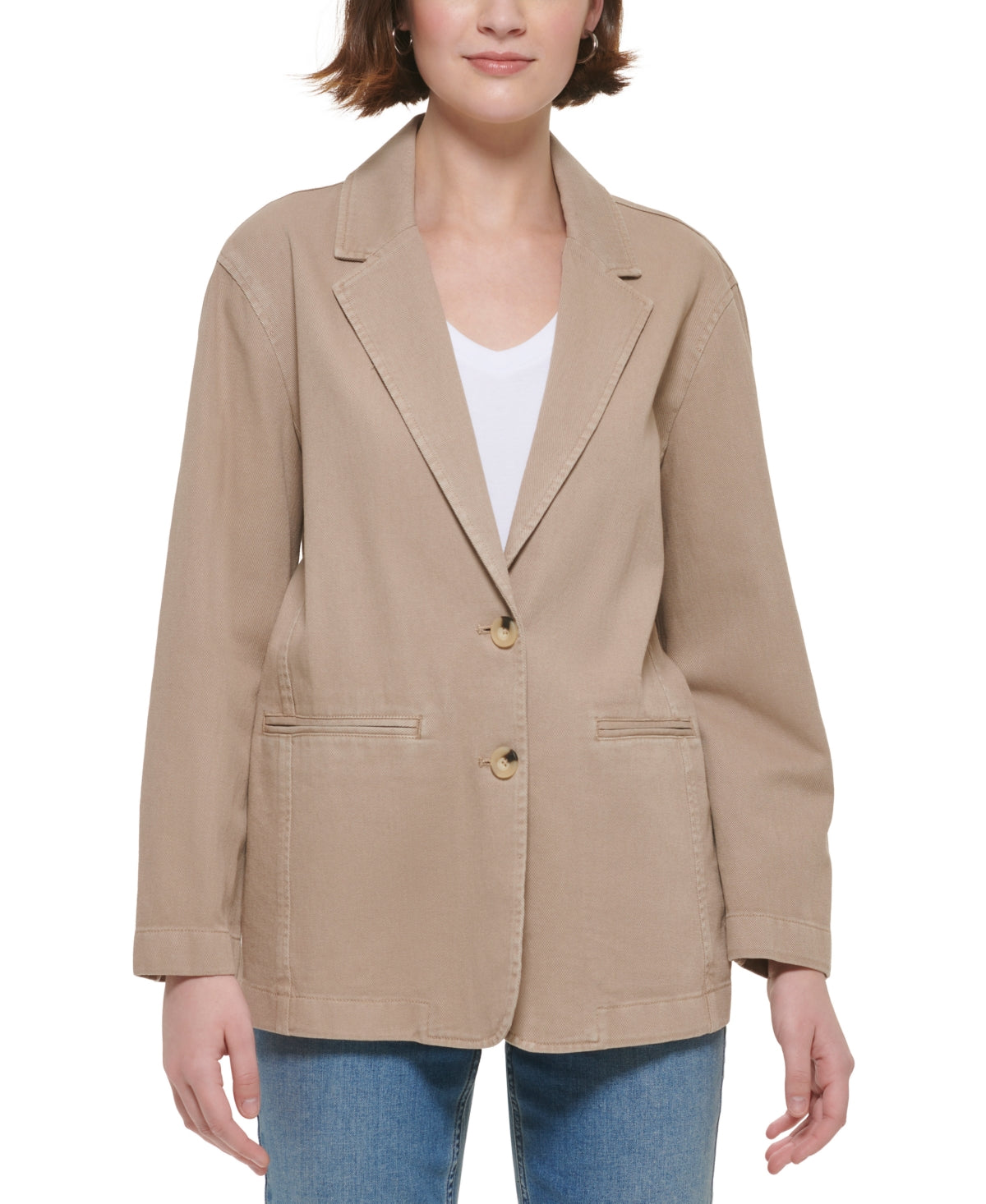 Calvin Klein Size XL Beige Jacket - Outdoor