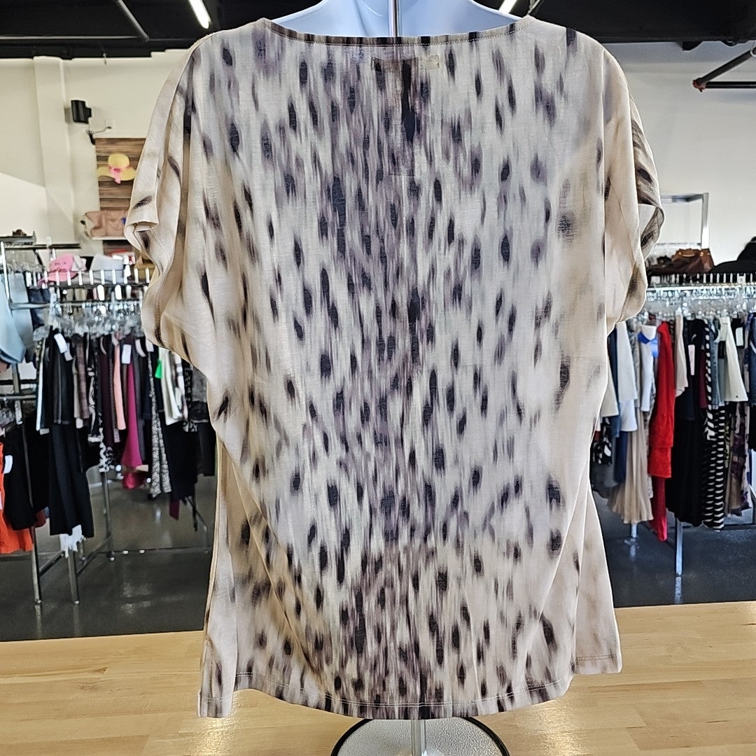 Kenneth Cole Size L Tan Blouse