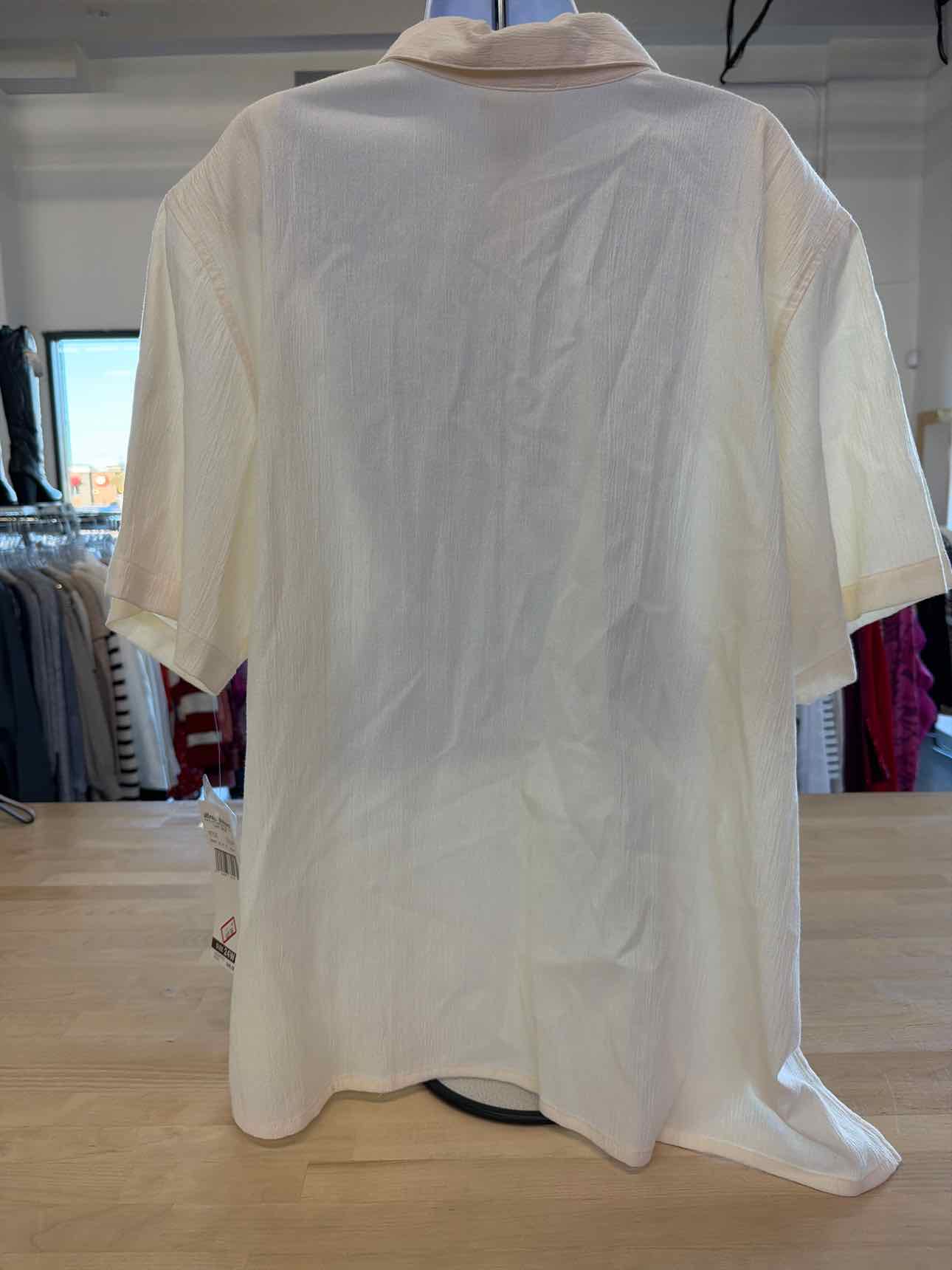 Alfred Dunner Size 24W Beige Button Down Shirt