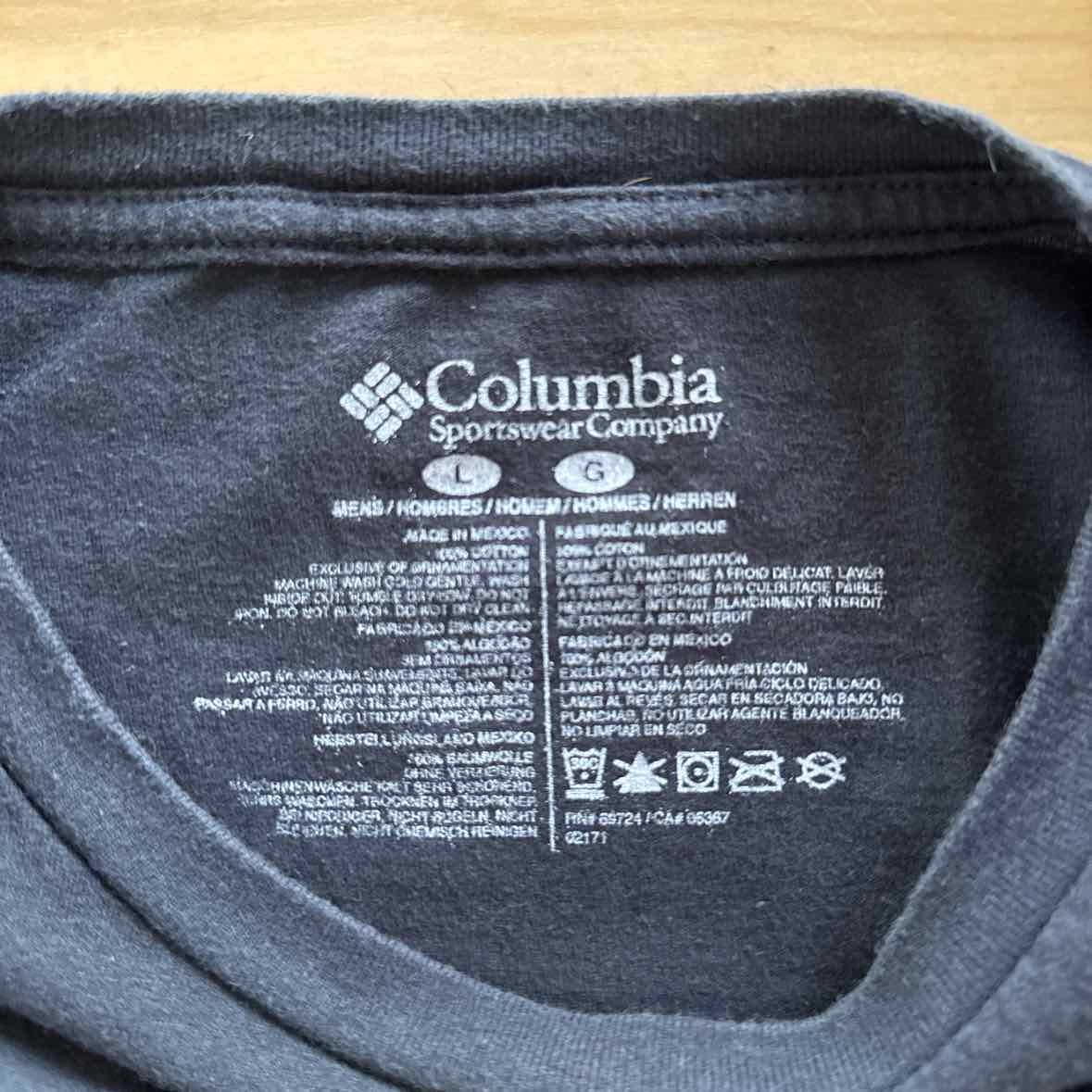 Columbia Men's Size L Black MENS T-shirt