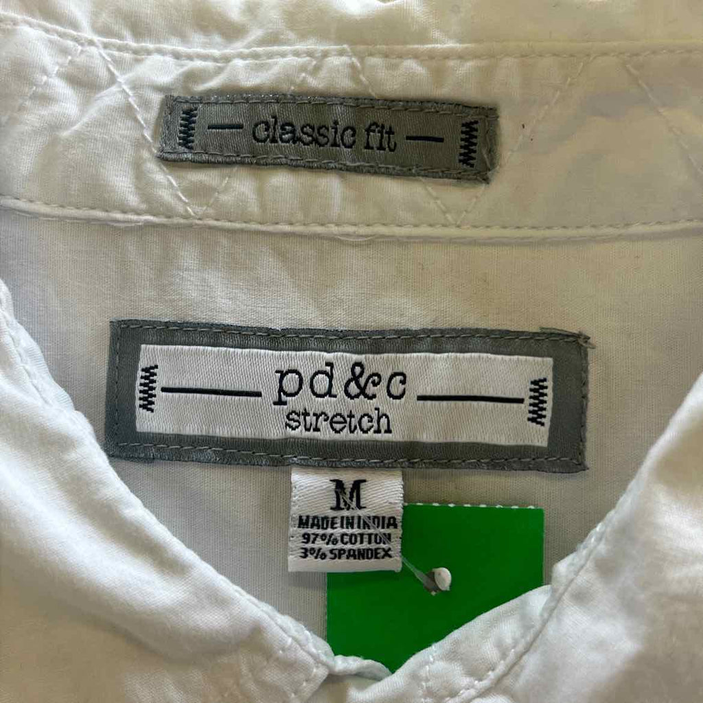 PD&C Size M White Preloved MENS Button Down Shirt
