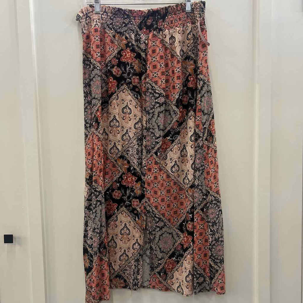 Indigo Rose Size L Multi-Color Preloved Skirt