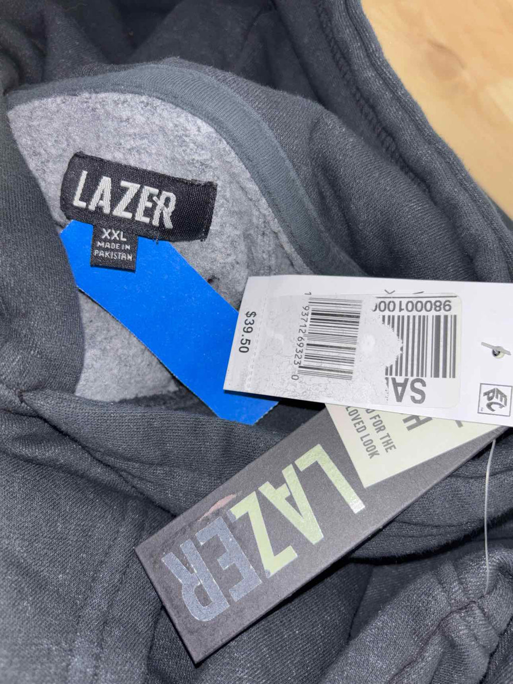 Lazer Size XXL Black Hoodie