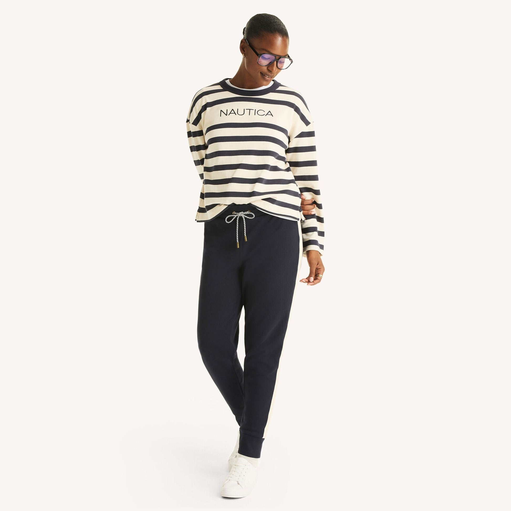 Nautica Womens French Terry Jogger - Size Small