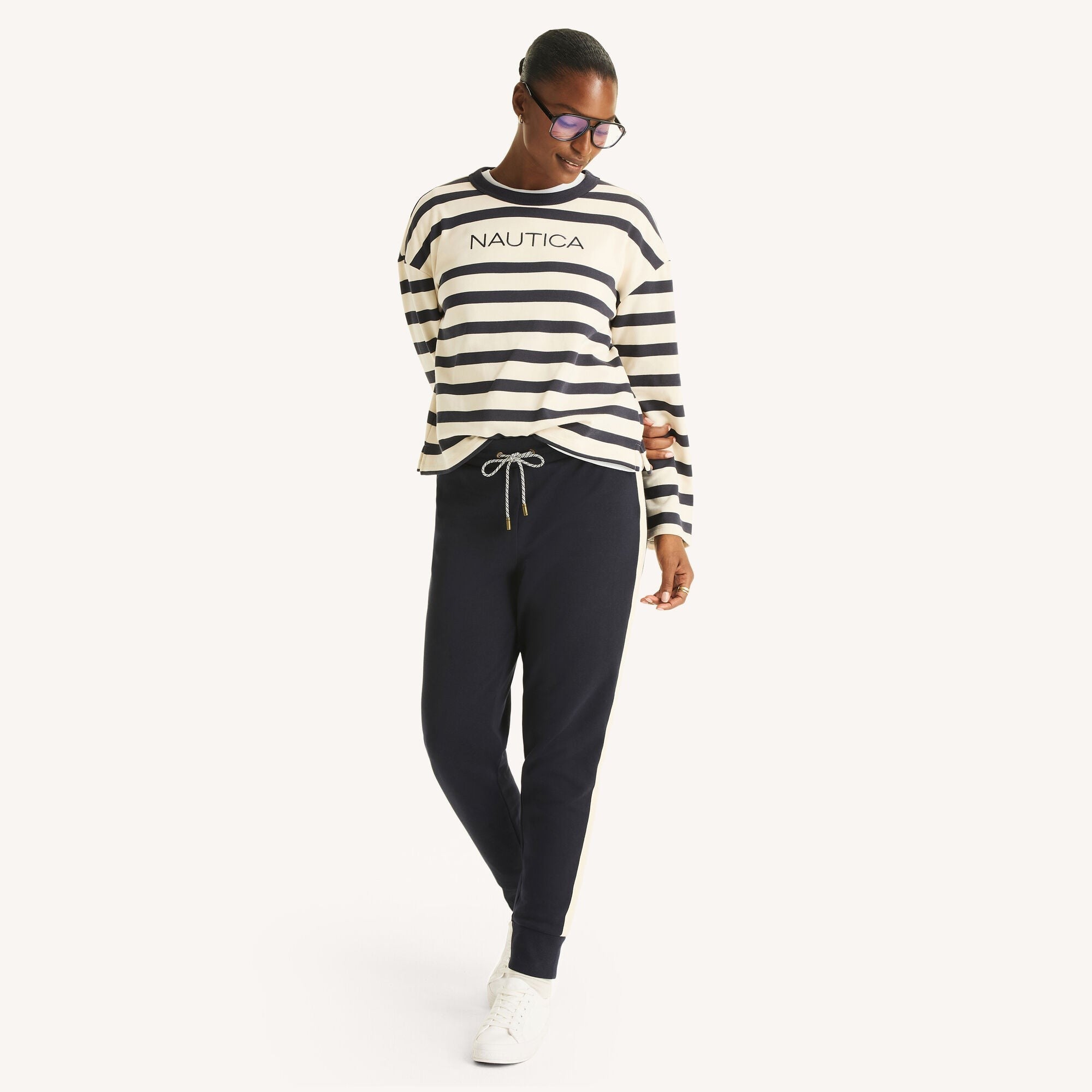 Nautica Womens French Terry Jogger - Size Small