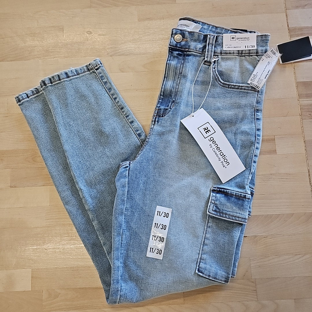 Celebrity Pink Juniors' High-Rise Skinny Cargo Jeans