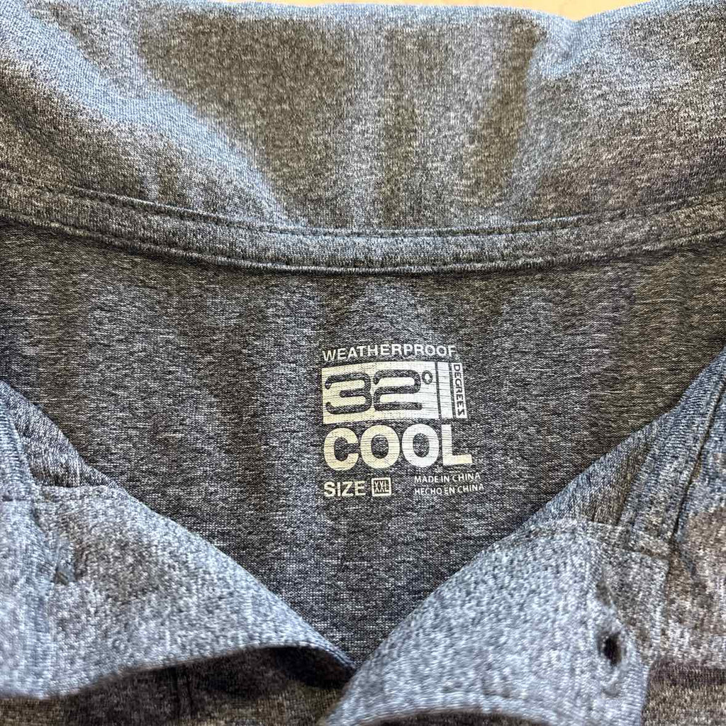 32 degrees Size XXL Gray MENS Polo