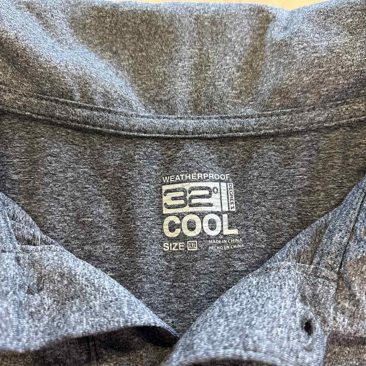 32 degrees Size XXL Gray MENS Polo