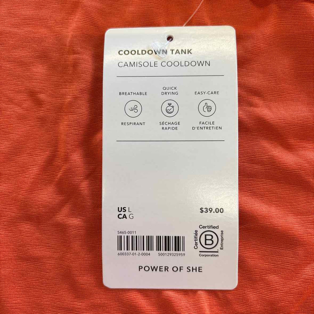 Athleta Size L Orange New Athletic Tank