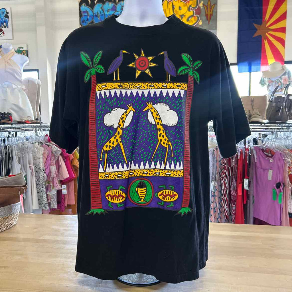 Earth Size L Black Preloved MENS T-shirt