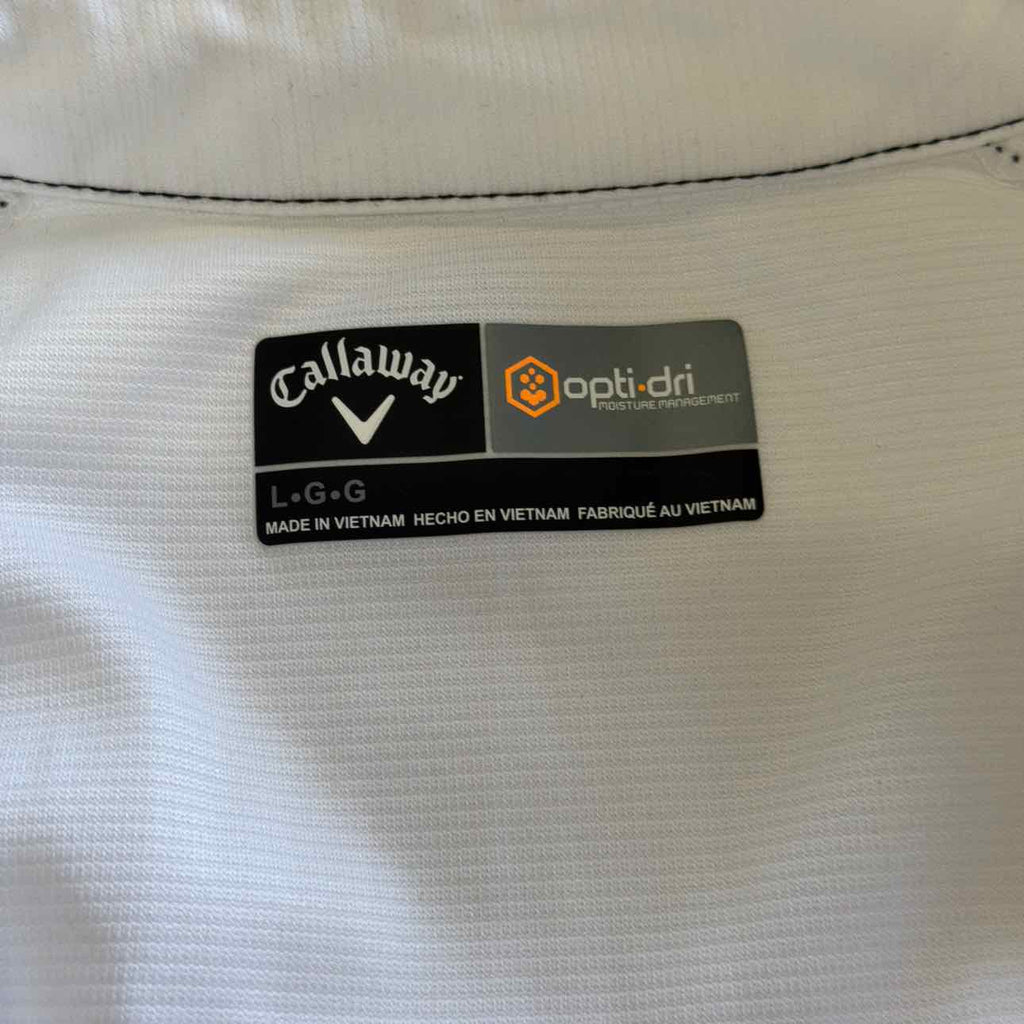 Callaway Size L White Preloved MENS Polo