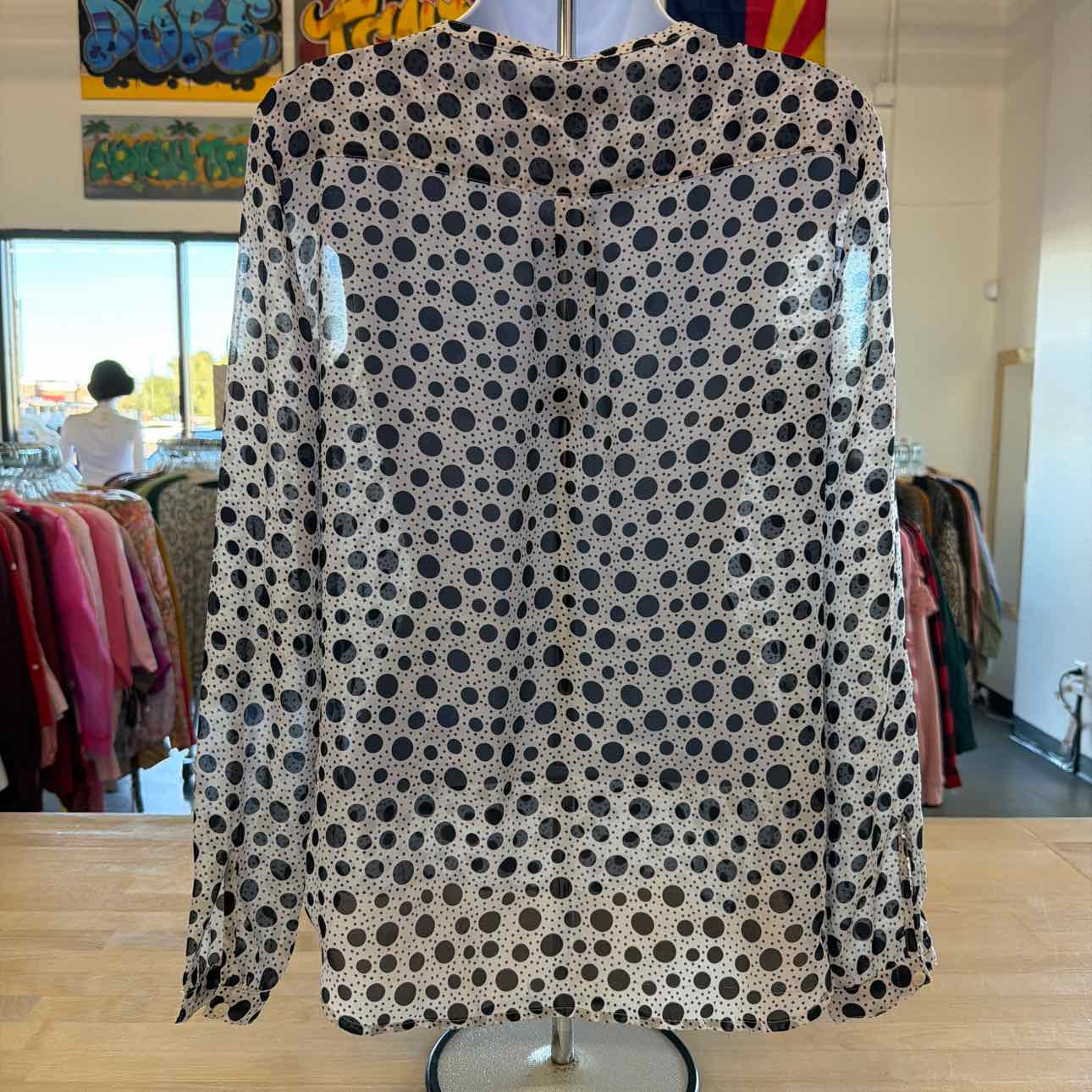 Loft Size XS Black/White Used Blouse