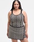 Nina Parker Size 4X Geo-Knit Tank - Geo Print