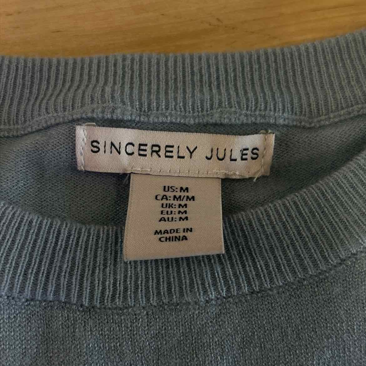 Sincerely Jules Size M Blue Sweater