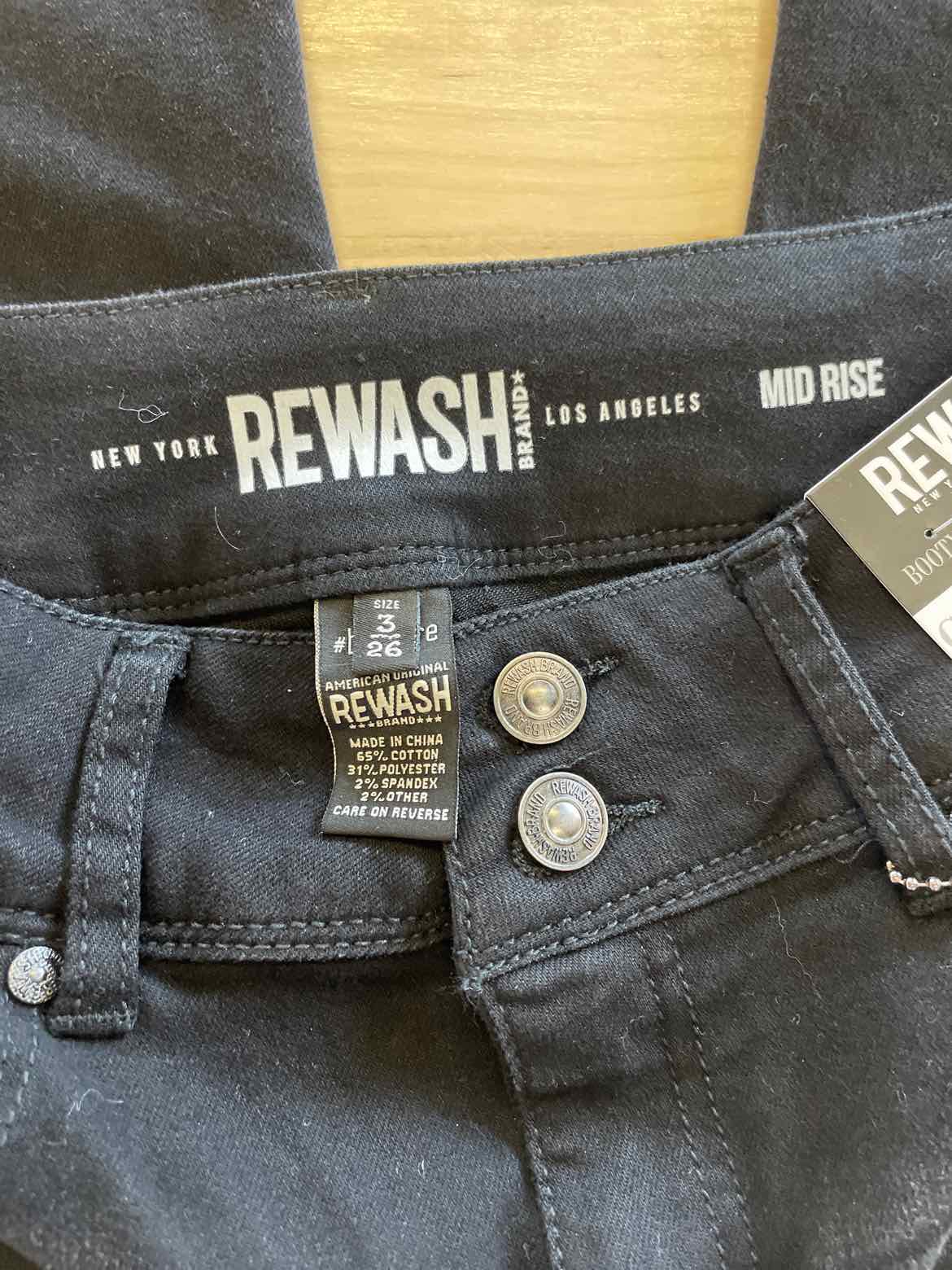 Rewash Size 3 Black Jeans