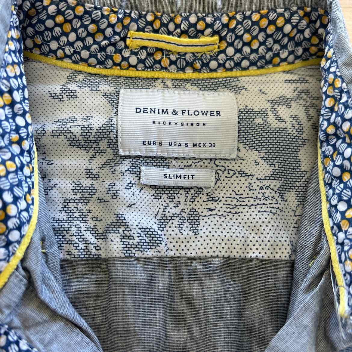 Denim & Flower Men's Size S Gray MENS Button Down Shirt